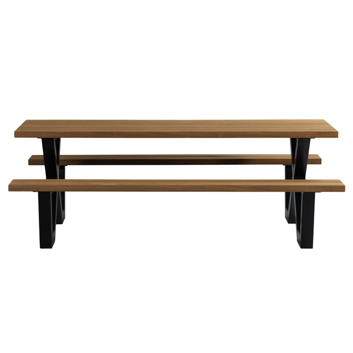 WOOOD X-Poot Picknick Buiten Tablo - Metaal - Zwart - 70x142x13