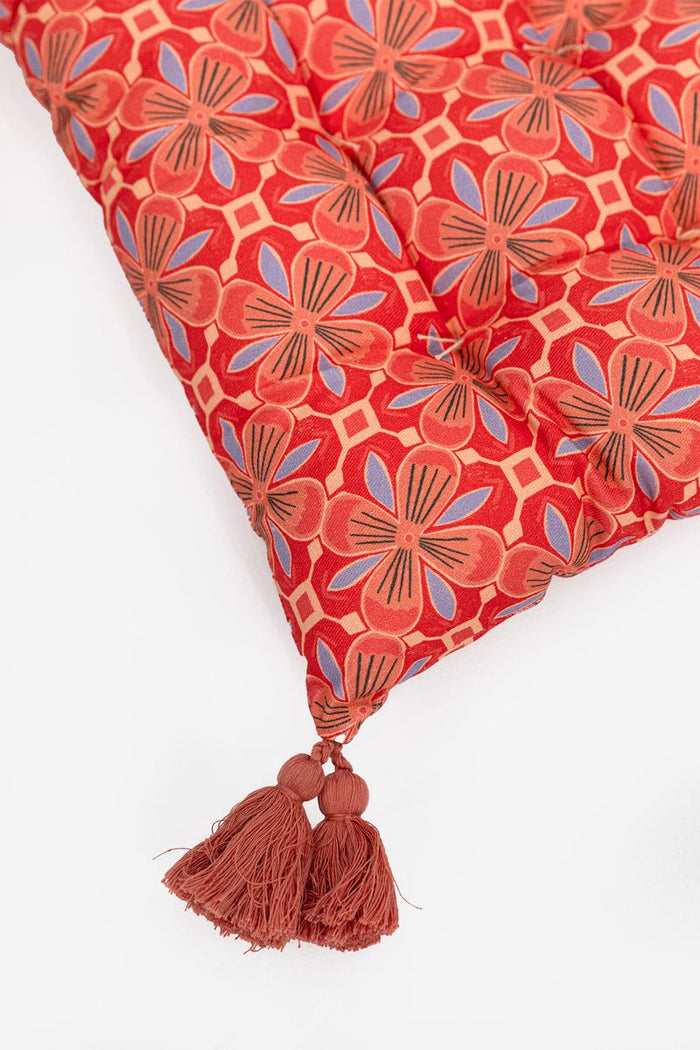 Sissy-Boy Rood tuinkussen met bloemenprint