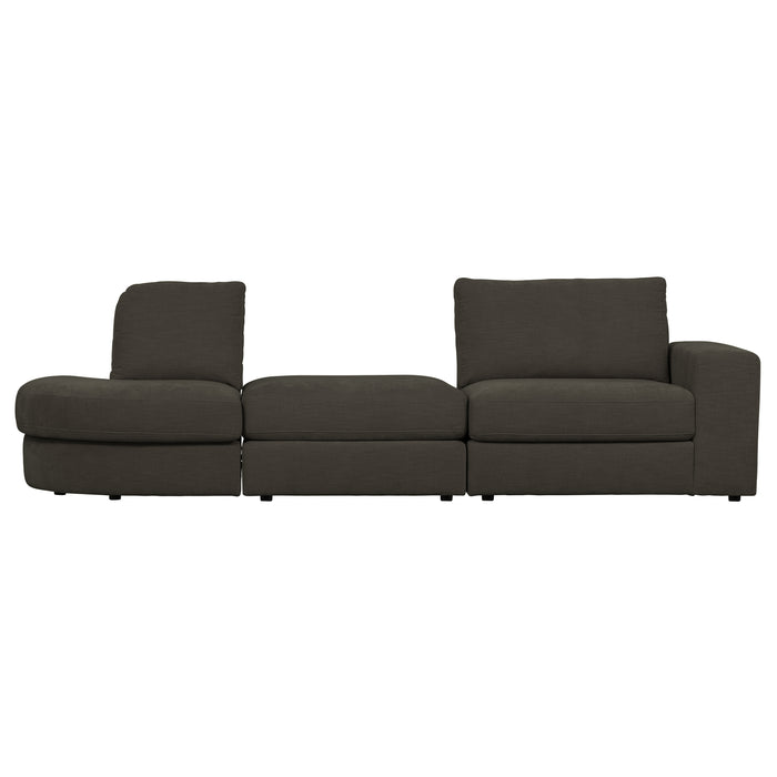 vtwonen Family 1-Zits Bank Element Arm Rechts - Polyester - Antraciet