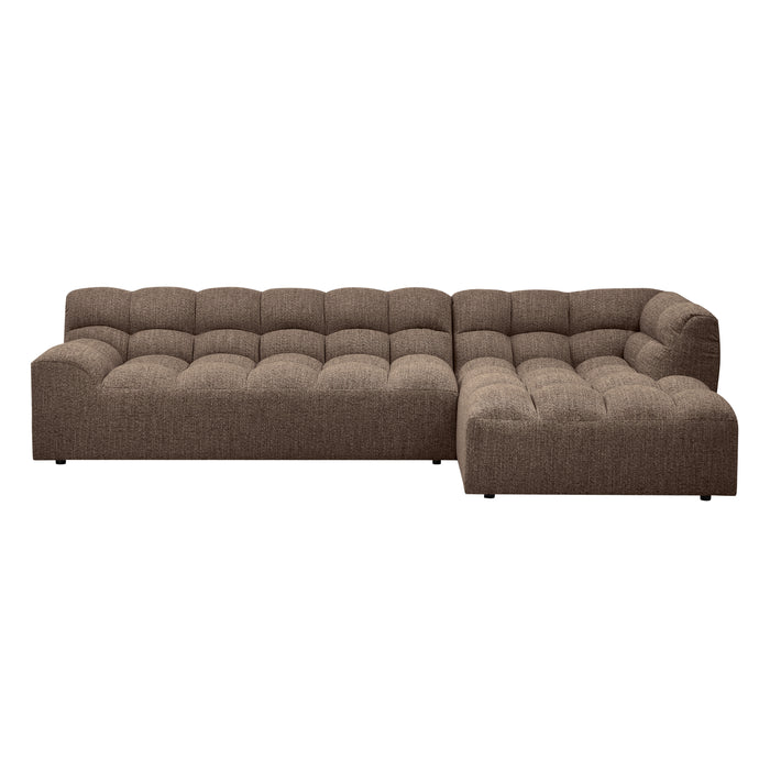 WOOOD Allure Chaise Longue Bank Rechts - Stof - Bruin - 79x324x165