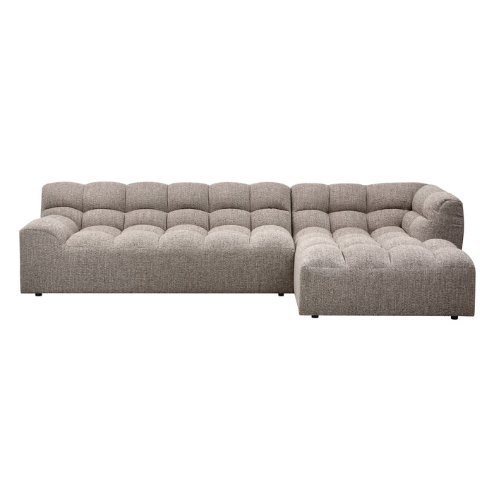 WOOOD Allure Chaise Longue Bank Rechts - Polyester - Klei - 79x324x165