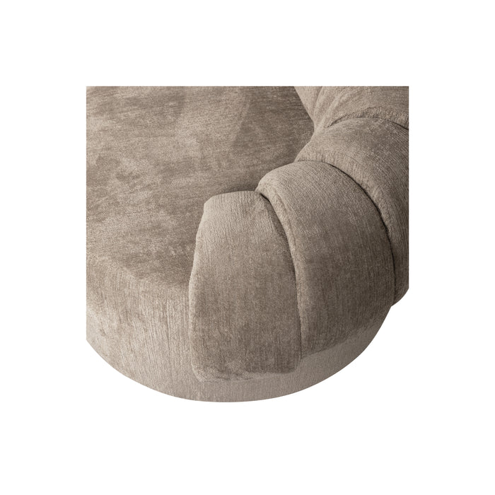WOOOD Croissant Hoekbank - Polyester - Zand - 83x260x260
