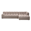 WOOOD Allure Chaise Longue Bank - Stof - Bruin Melange - 79x324x165