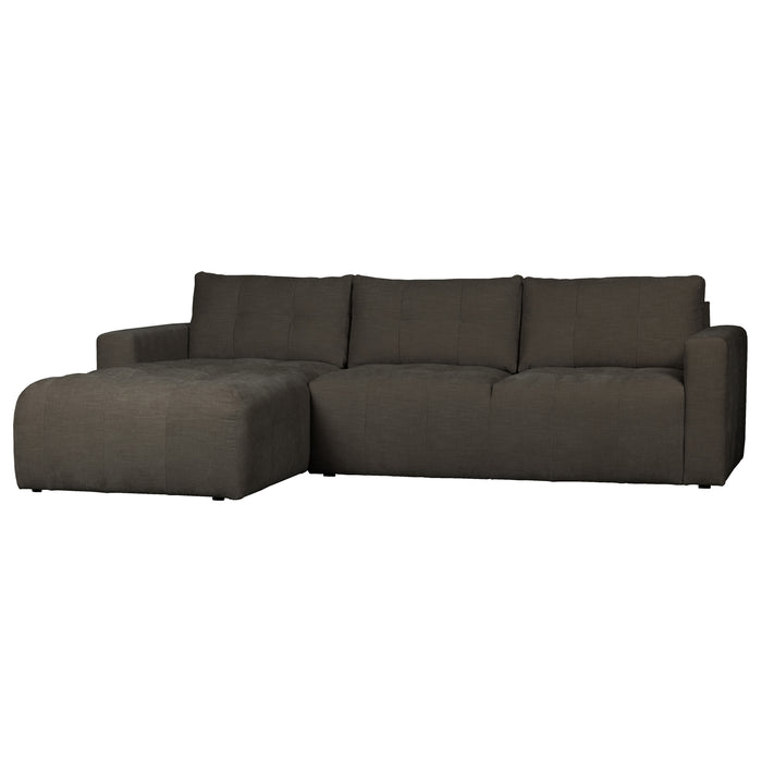 vtwonen Bar Chaise Longue Links - Stof - Antraciet - 87x280x170
