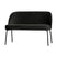 WOOOD Vogue Eetbank - Velvet - Zwart - 82,5x120x59