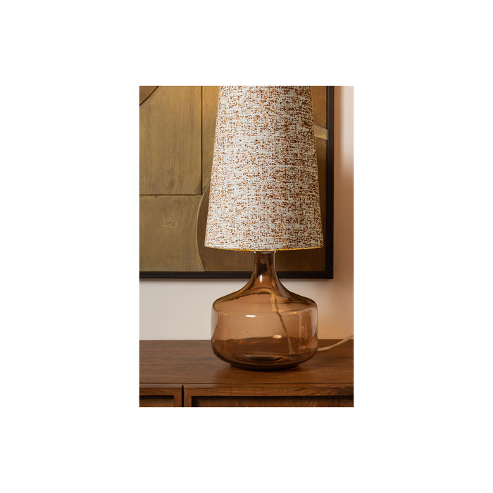 WOOOD Tafellamp Autumn - Polyester - Bruin Melange - 90x25x21