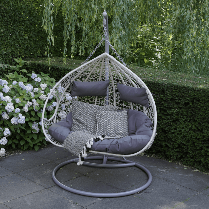 Lesli Living Hangstoel Close 2-persoons Grizzly