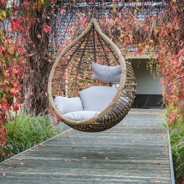 Lesli Living Hangstoel Eliano naturel-grijs