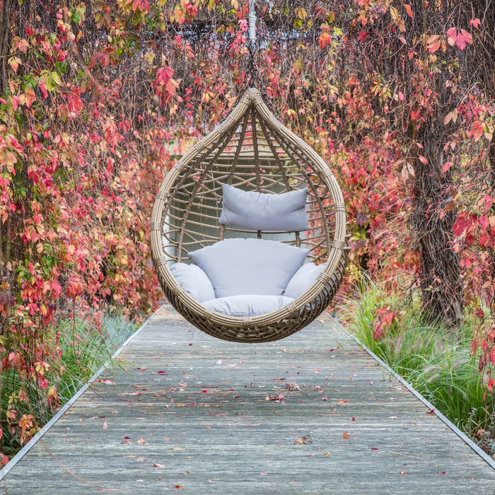 Lesli Living Hangstoel Eliano naturel-grijs