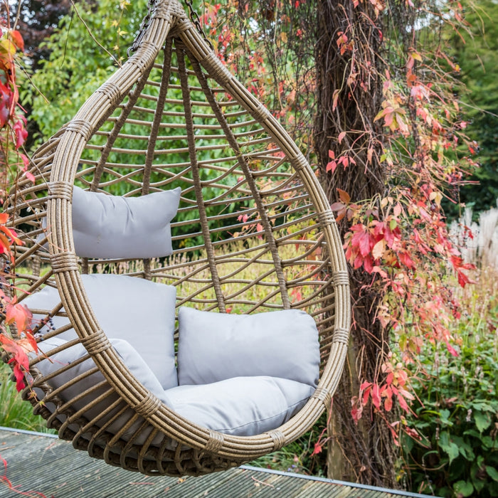 Lesli Living Hangstoel Eliano naturel-grijs