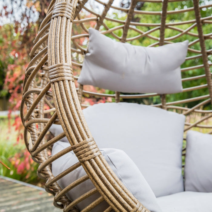 Lesli Living Hangstoel Eliano naturel-grijs