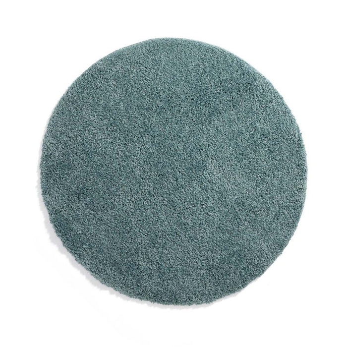 Tapeso Rond hoogpolig vloerkleed shaggy Trend effen - lichtblauw - 240