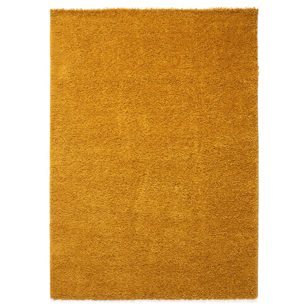 Tapeso Hoogpolig vloerkleed shaggy Trend effen - okergeel - 200x300 cm