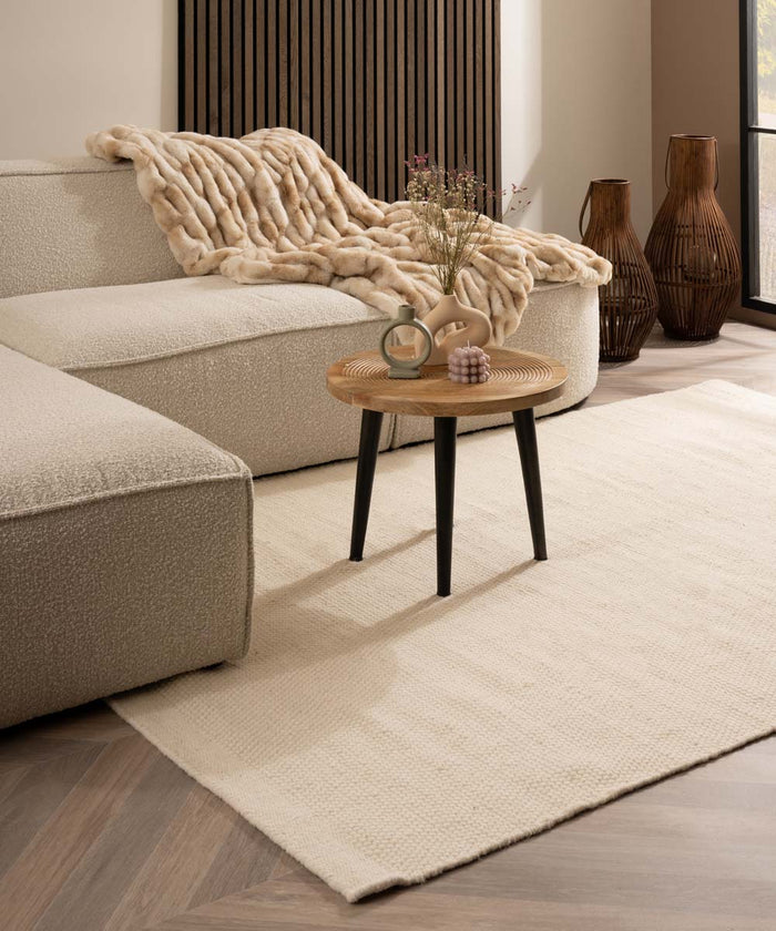 Nordic Weavers Wollen vloerkleed - Ulstein wit - 120x170 cm