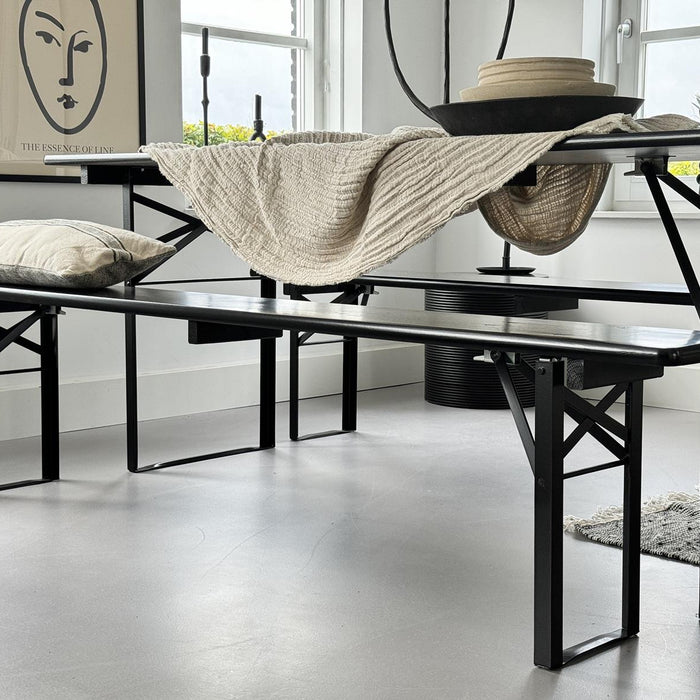 inklapbare bierset Berlijn 200 cm zwart