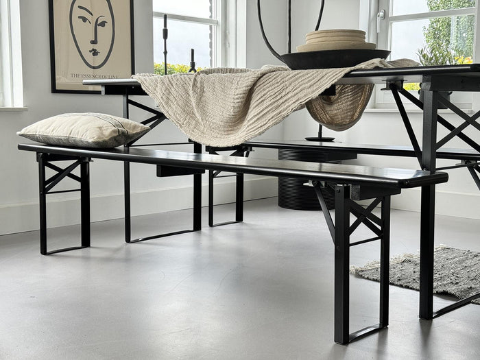 inklapbare bierset Berlijn 200 cm zwart