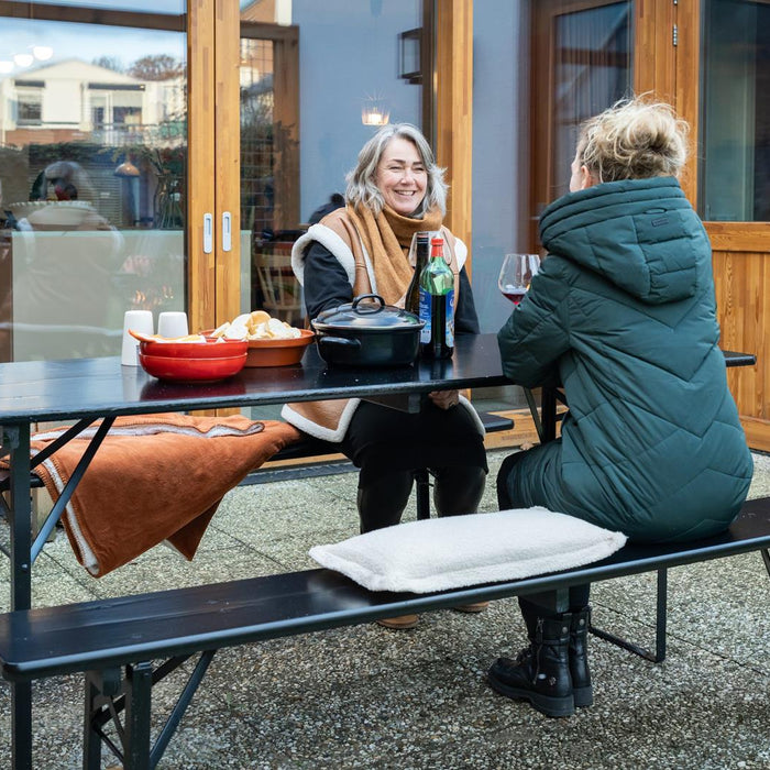 inklapbare bierset Berlijn 200 cm zwart