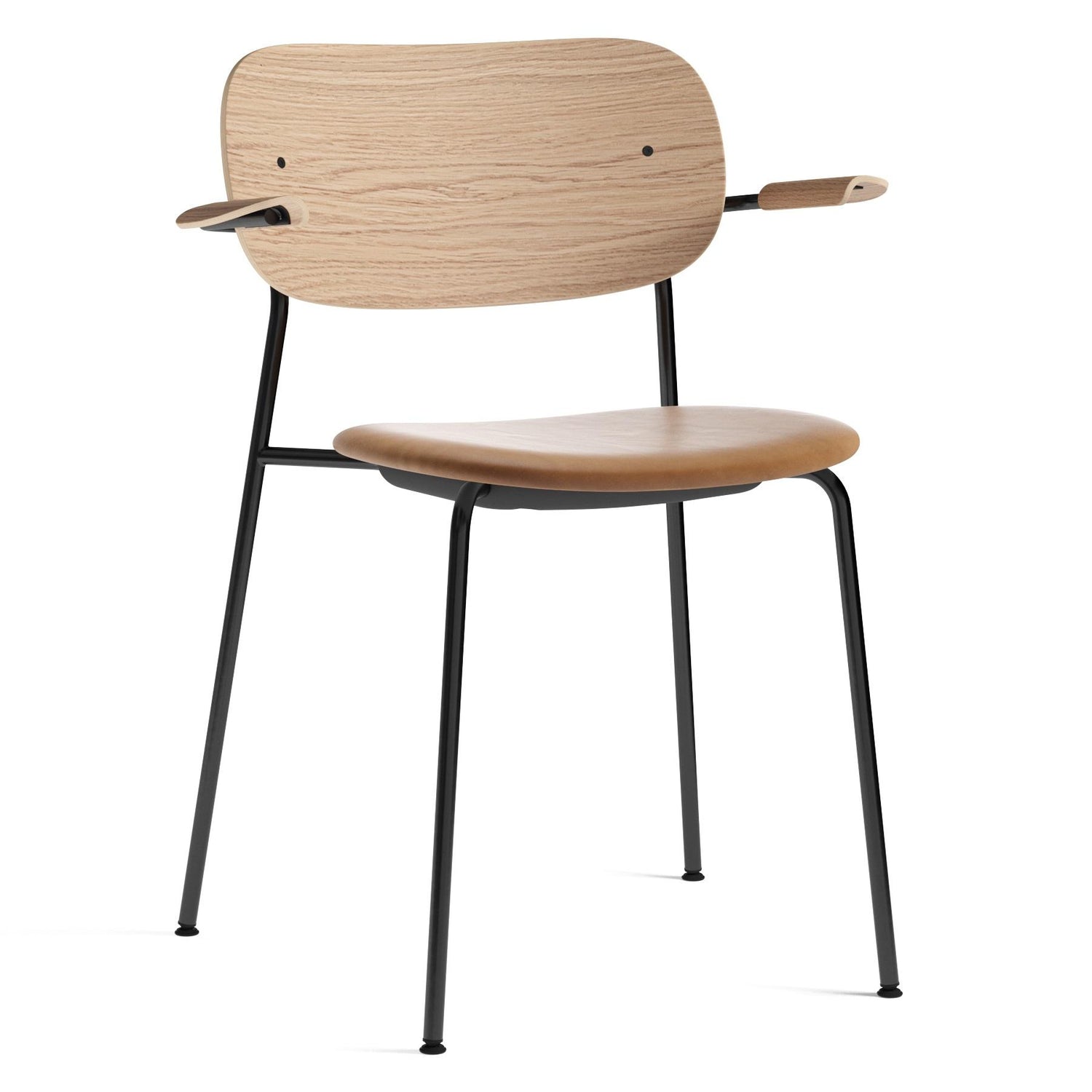 Co eetkamerstoel met arm zitting Dakar 0250 naturel|zwart