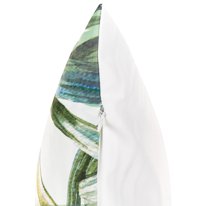 Beliani-CALDERINA-Tuinkussen set van 2-Groen|Wit-40 x 60 cm-Polyester
