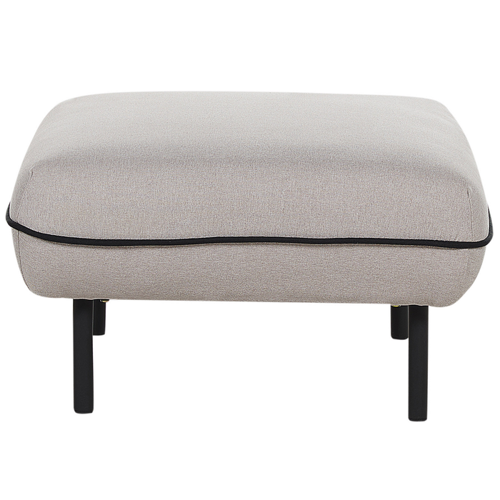 Beliani-TONSBERG-Driezitsbank met ottomaan-Lichtgrijs-Polyester