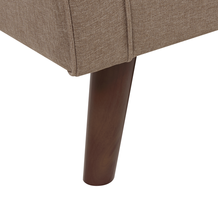 Beliani - LOKKA - Driezitsbank - Lichtbruin - Polyester