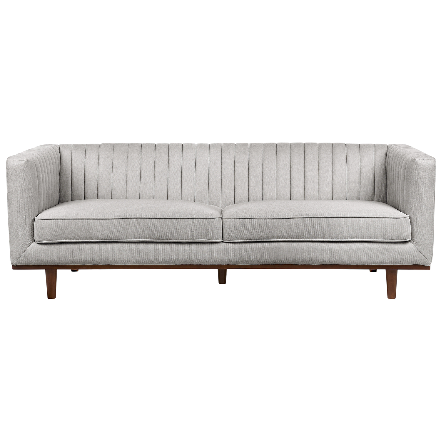 Beliani - SKAULE - Driezitsbank - Lichtgrijs - Polyester