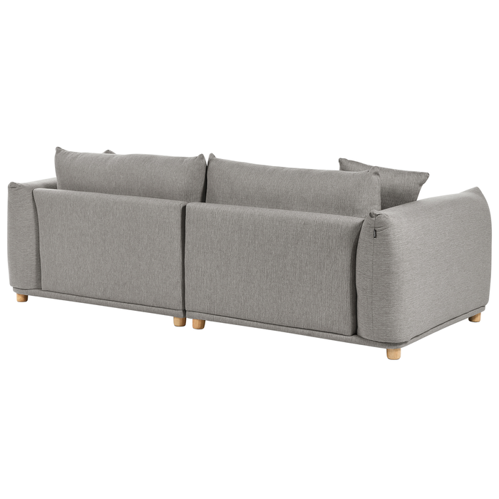 Beliani - LUVOS - Driezitsbank - Lichtgrijs - Polyester