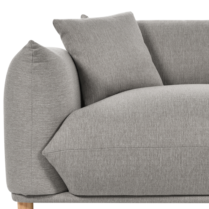 Beliani - LUVOS - Driezitsbank - Lichtgrijs - Polyester