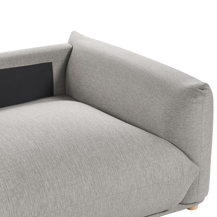 Beliani - LUVOS - Driezitsbank - Lichtgrijs - Polyester
