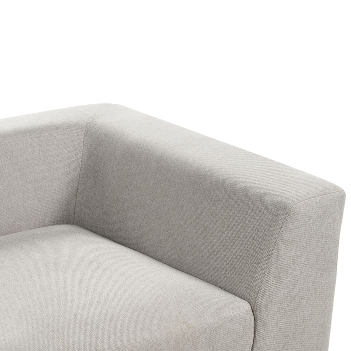 Beliani - LERMON - Driezitsbank - Lichtgrijs - Polyester