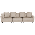 Beliani - SIGTUNA - Driezitsbank - Beige - Polyester