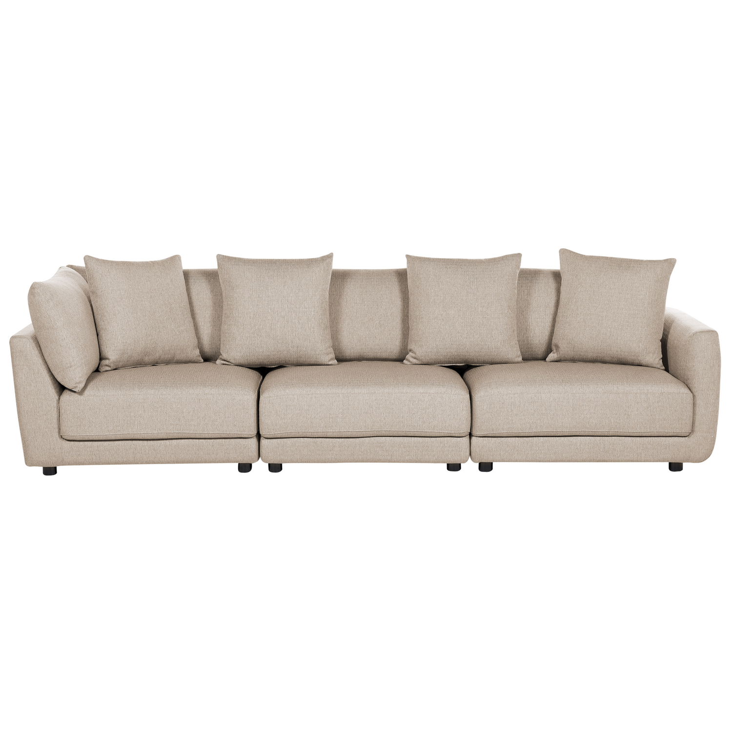 Beliani - SIGTUNA - Driezitsbank - Beige - Polyester