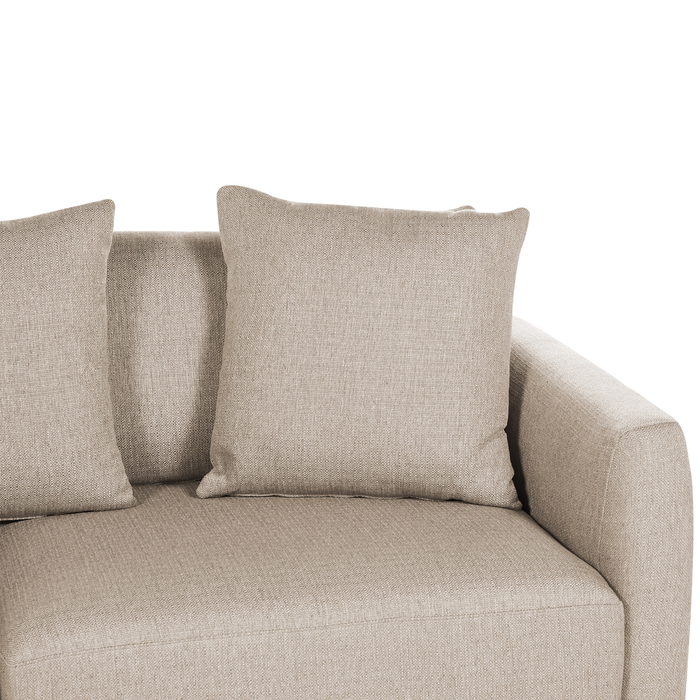 Beliani - SIGTUNA - Driezitsbank - Beige - Polyester