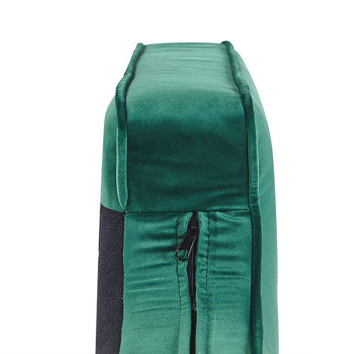 Beliani-ALLIER-Chaise longue-Smaragdgroen-Rechterzijde-Fluweel