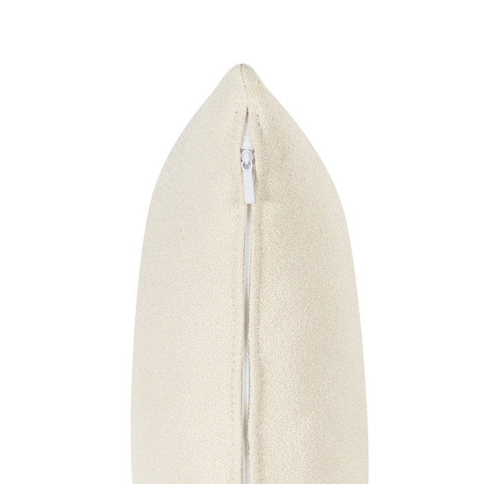 Beliani - RIOM - Chaise longue - Gebroken wit - Linkszijdig - Bouclé