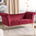 Beliani - NANTILLY - Chaise longue - Donkerrood - Fluweel