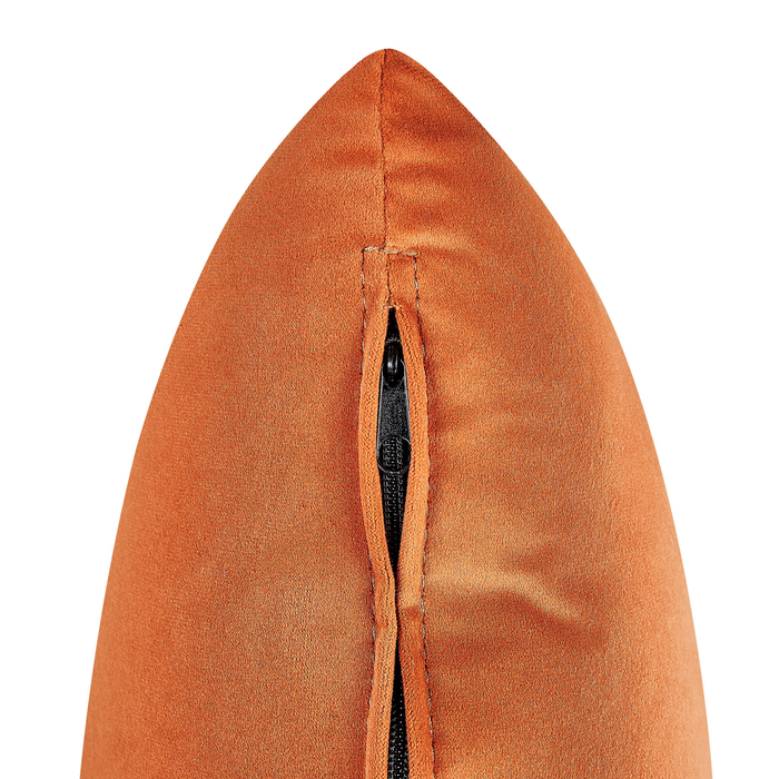 Beliani - LE CRAU - Chaise longue - Oranje - Rechtszijdig - Fluweel