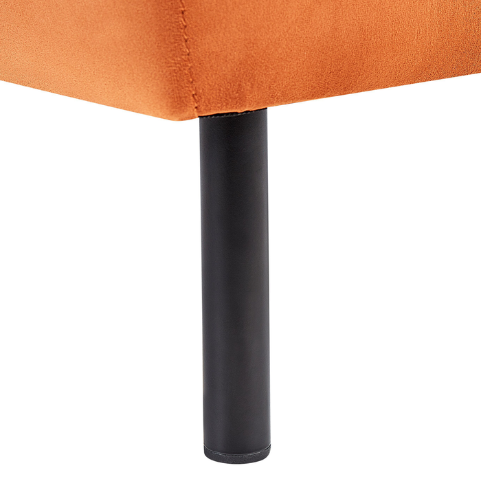 Beliani - LE CRAU - Chaise longue - Oranje - Rechtszijdig - Fluweel