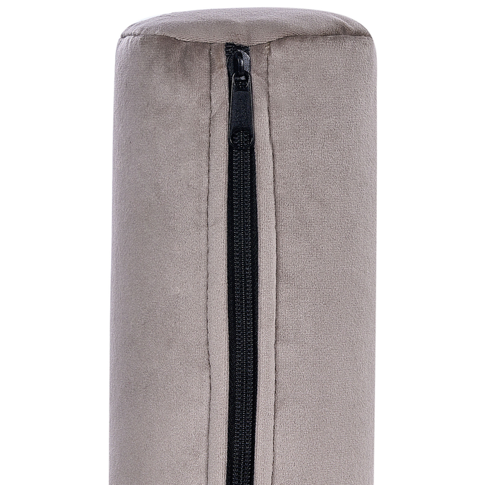 Beliani - PESSAC - Chaise longue - Taupe - Linkerzijde - Fluweel