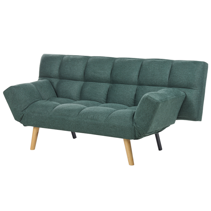 Beliani - INGARO - Slaapbank 3-zits - Donkergroen - Polyester