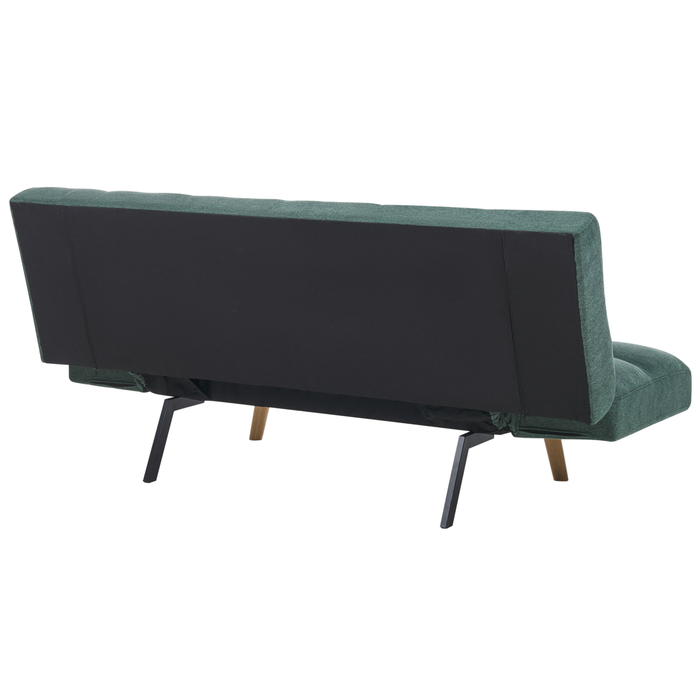 Beliani - INGARO - Slaapbank 3-zits - Donkergroen - Polyester