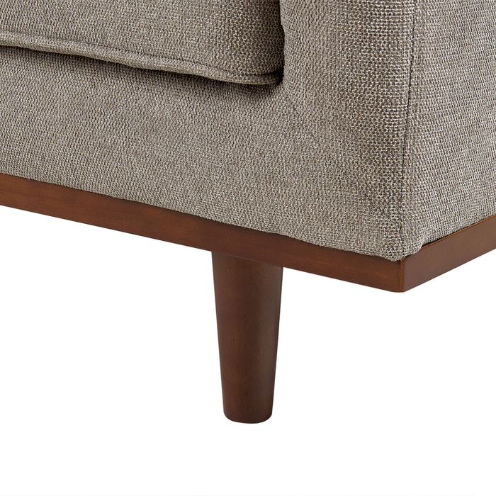 Beliani - SKAULE - Driezitsbank - Lichtbruin - Polyester