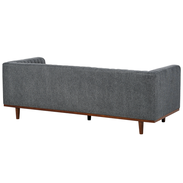 Beliani - SKAULE - Driezitsbank - Donkergrijs - Polyester