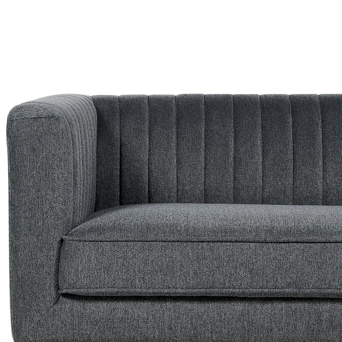 Beliani - SKAULE - Driezitsbank - Donkergrijs - Polyester