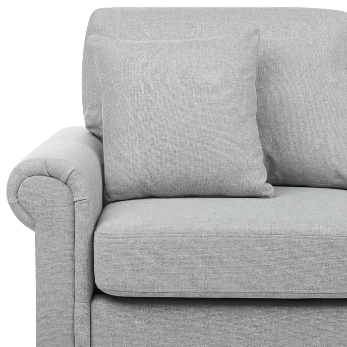 Beliani - GINNERUP - Tweezitsbank - Lichtgrijs - Polyester