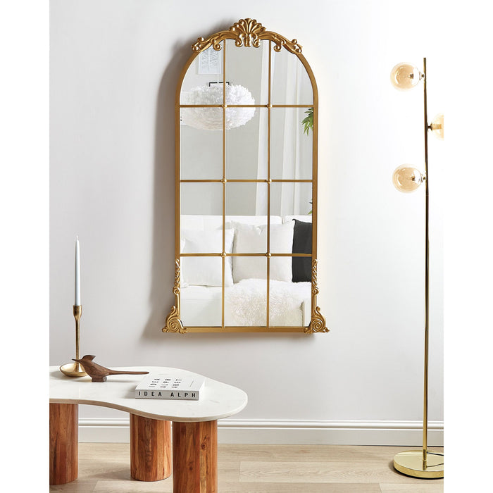 Beliani - NOIDAN - Wandspiegel - Goud - 66 x 124 cm - Metaal