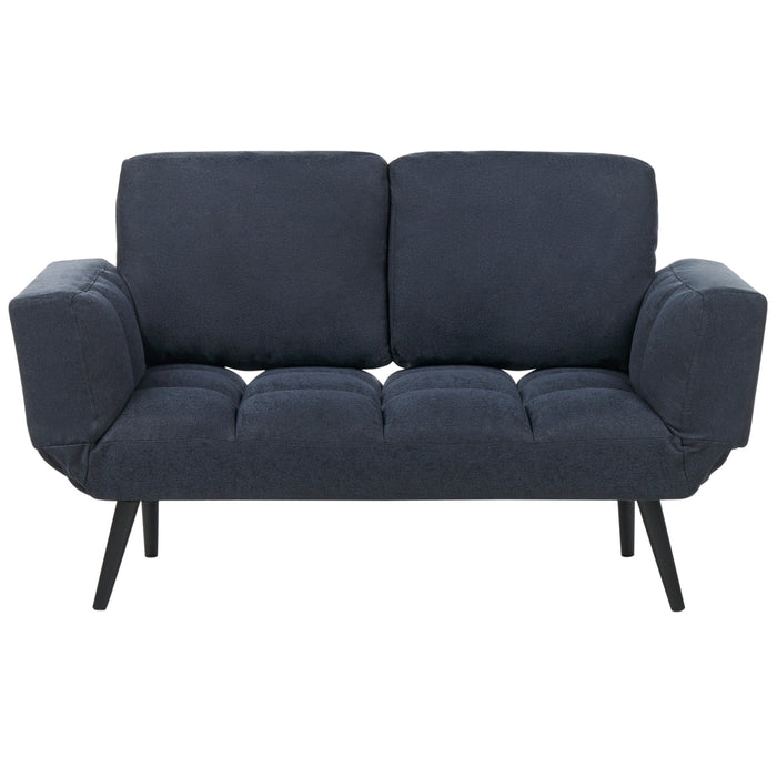 Beliani - BREKKE - Slaapbank - Donkerblauw - Polyester