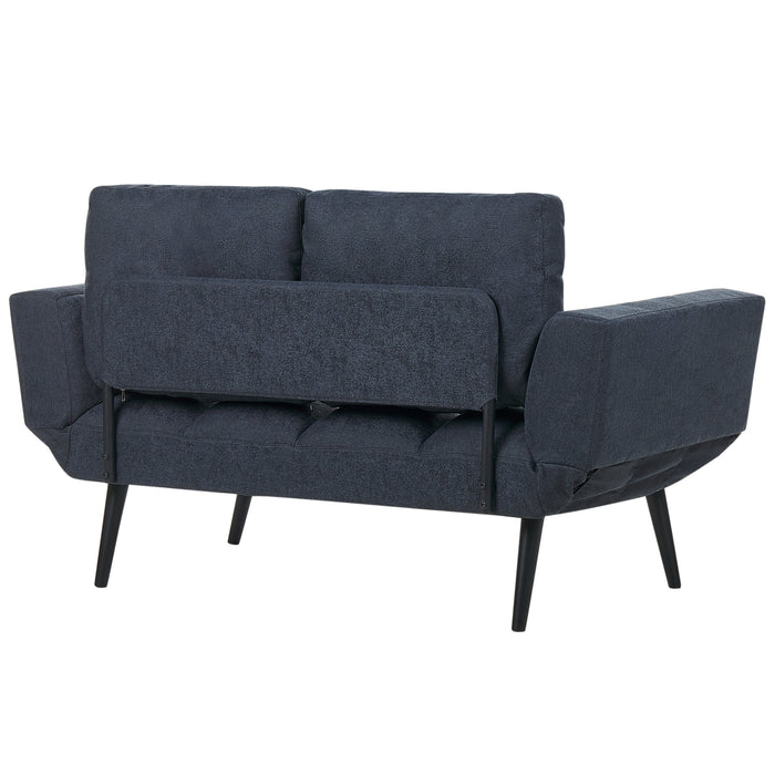 Beliani - BREKKE - Slaapbank - Donkerblauw - Polyester