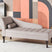 Beliani - PESSAC - Chaise longue - Lichtbeige - Linkerzijde - Fluweel