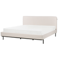 Beliani-CORIO-Tweepersoonsbed-Lichtbeige-180 x 200 cm-Polyester